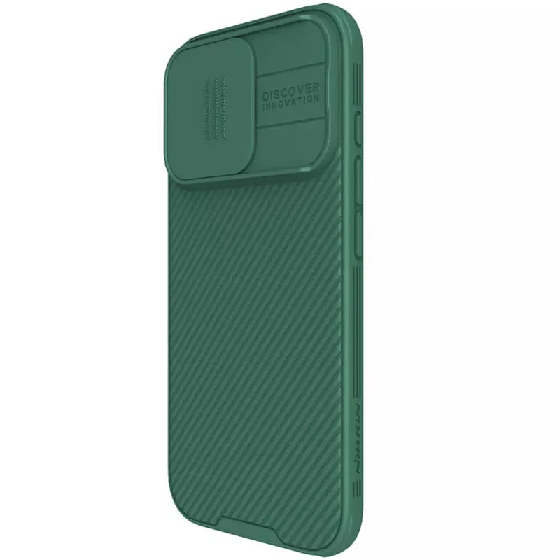 Карбоновая накладка Nillkin Pro со шторкой для камеры для Apple iPhone 16 Pro Max – Deep Green. Фото 2 из 6