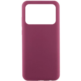 Чехол Silicone Case Lakshmi Premium на Xiaomi Poco X6 Pro — Бордовый / Plum