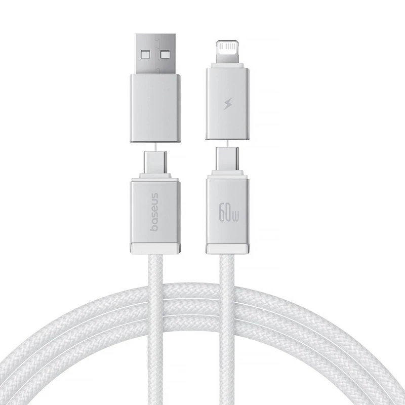 Дата кабель Baseus Versatile Two-for-Two USB/Type-C to Type-C/Lightning 60W (2m) (P10383000) фото 1 з 1
