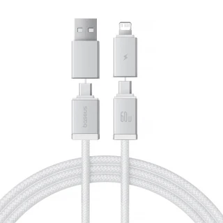 Дата кабель Baseus Versatile Two-for-Two USB/Type-C to Type-C/Lightning 60W (2m) (P10383000) фото 1 з 1
