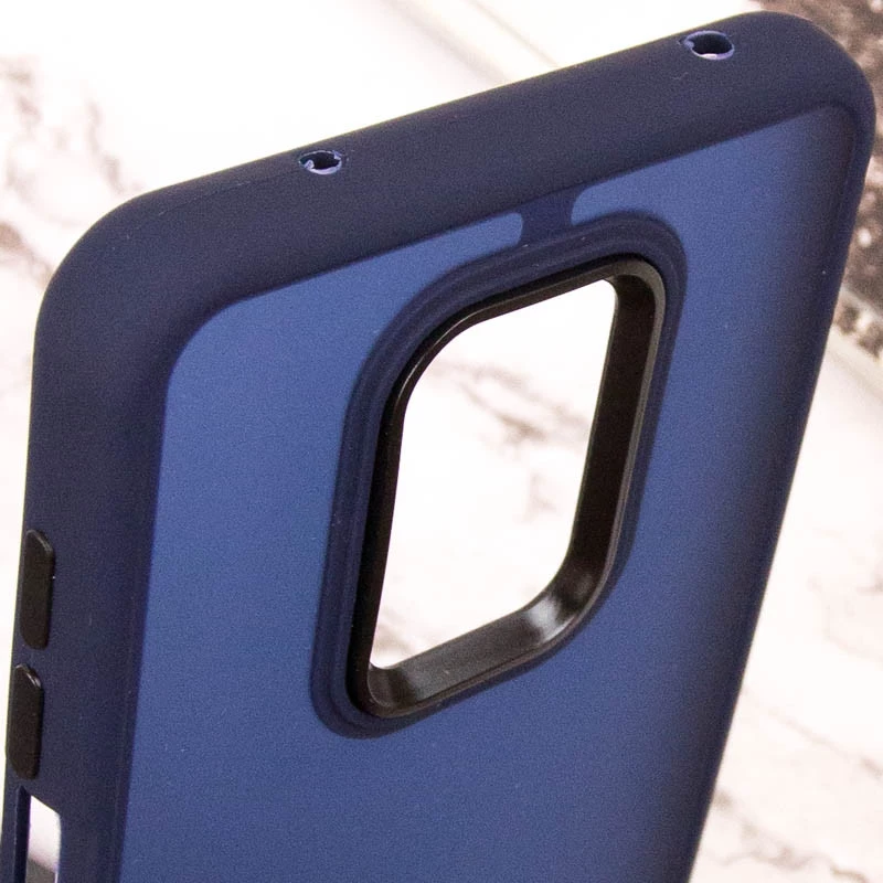 Чохол TPU+PC Lyon Frosted на Xiaomi Redmi Note 9s / Note 9 Pro / Note 9 Pro Max – Синій / Navy Blue. Фото 6 з 7