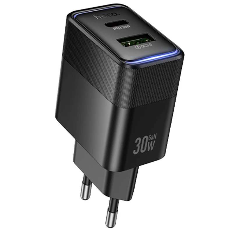 МЗП Hoco CS112A Lounge PD30W+QC3.0 (1USB-A/1C) – Black. Фото 1 з 5