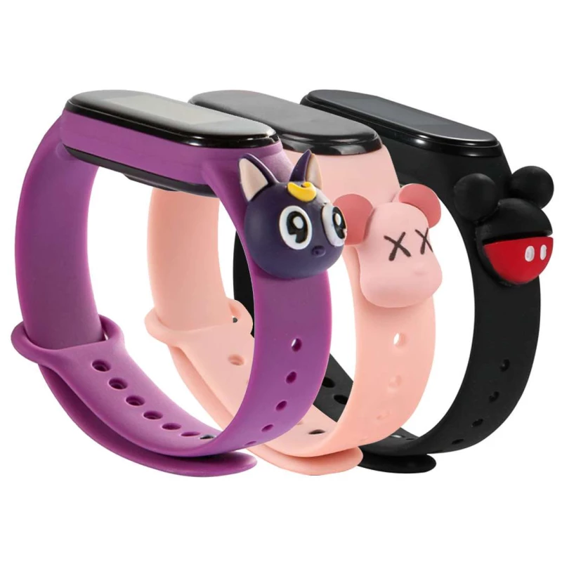 Силіконовий ремінець Cartoon Face для Xiaomi Mi Band 5 фото 1 з 1