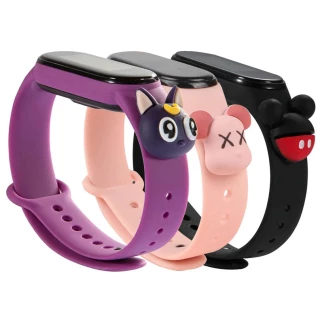 Силіконовий ремінець Cartoon Face для Xiaomi Mi Band 5 фото 1 з 1