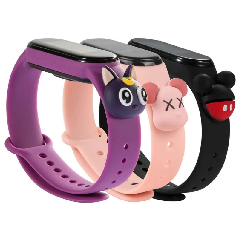 

Силіконовий ремінець Cartoon Face для Xiaomi Mi Band 5 / 6