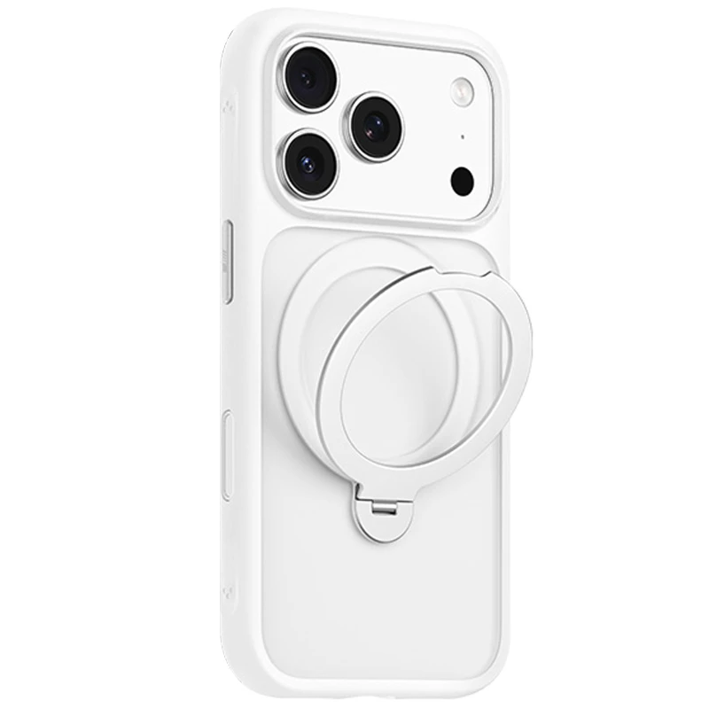 TPU+PC чехол Blueo Skin Friendly 360 Rotatable Stand with MagSafe для Apple iPhone 18 Pro – White. Фото 1 из 1