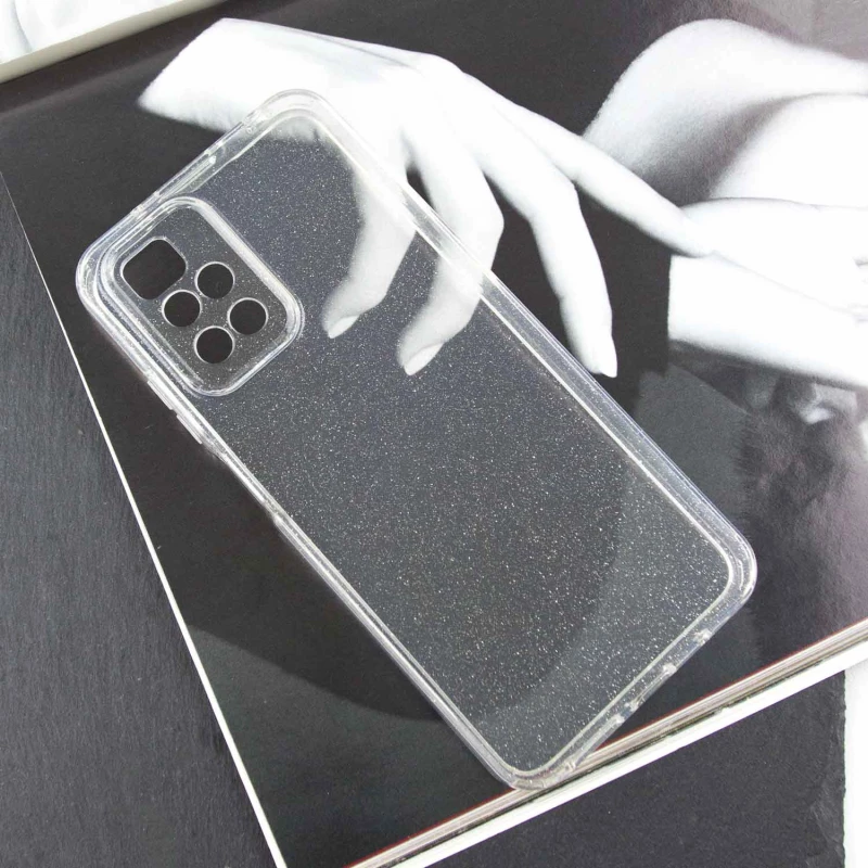 Прозрачный чехол с блестками Xiaomi Redmi 10 – Clear. Фото 2 из 7