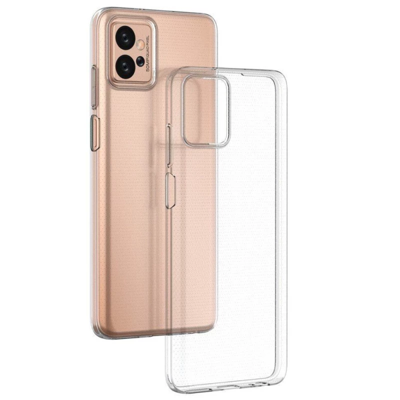 Ультратонкий силіконовий чохол 1мм на Motorola Moto G32 – Безбарвний (прозорий). Фото 5 з 5