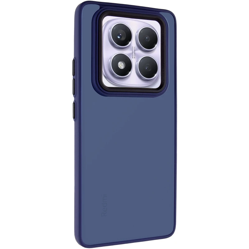 Чохол TPU+PC Lyon Frosted на Xiaomi Redmi Note 14 Pro 4G – Синій / Navy Blue. Фото 3 з 9