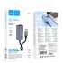 Перехідник Hoco UA37 Portable USB to RJ45 1000 Mbs (0.15m) – Metal gray. Фото 5 з 5