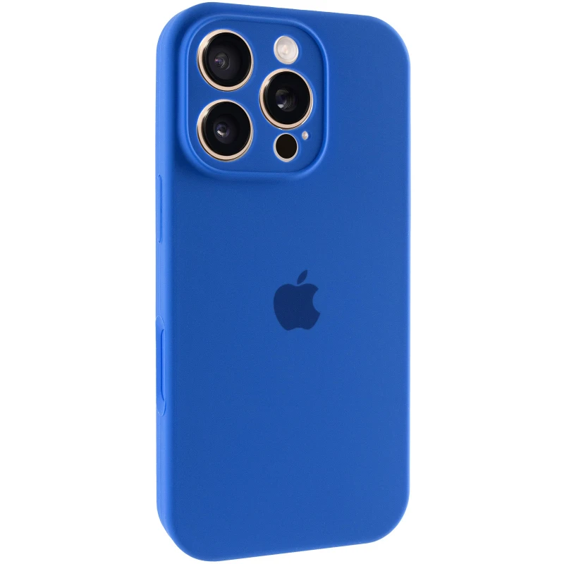Чехол Silicone Case с защитой камеры для Apple iPhone 16 Pro Max – Синий / Capri Blue. Фото 2 из 6