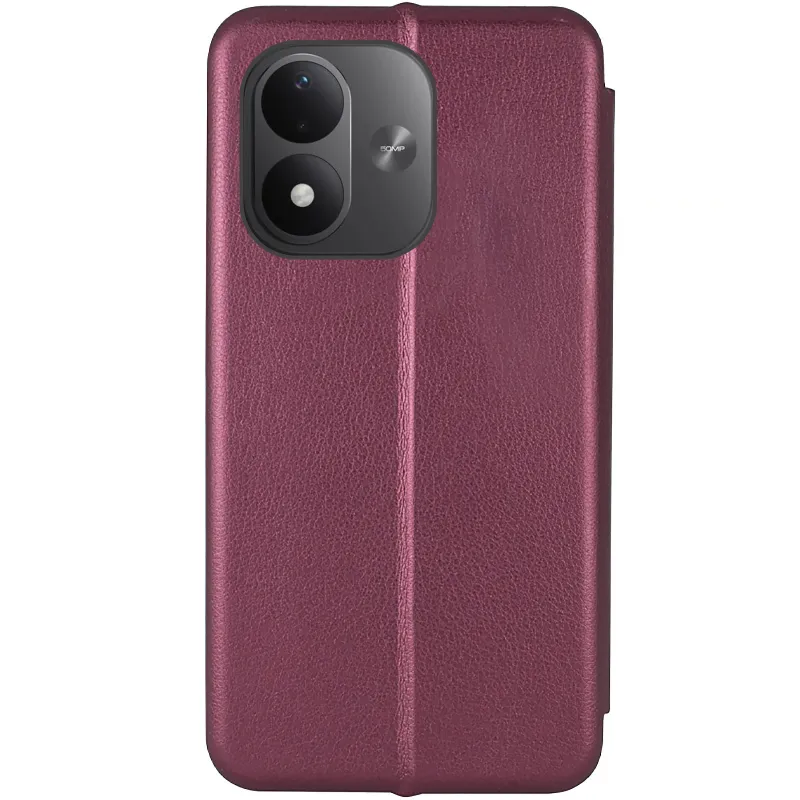 Чехол-книжка классический для Xiaomi Redmi Note 17 – Бордовый. Фото 2 из 5