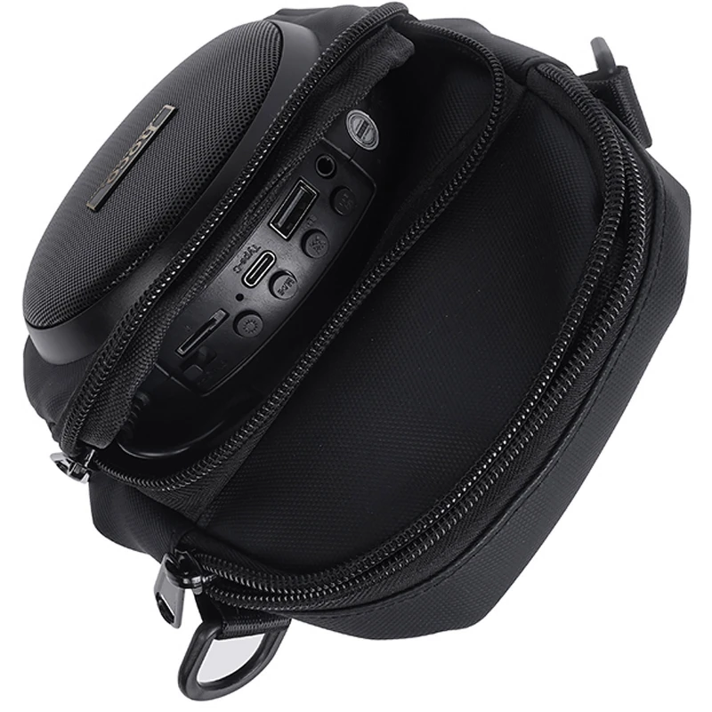 Сумка крос-боді з вбудованою колонкою Hoco HC41 Wave Bass – Black. Фото 6 з 7