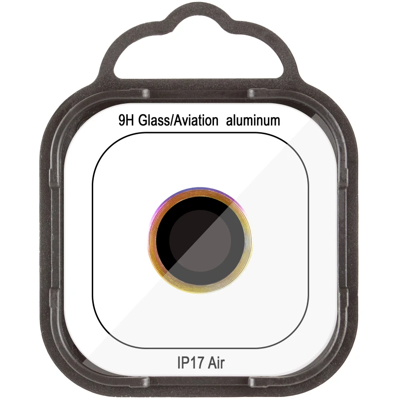 Металеве захисне скло на камеру на Apple iPhone 17 Air (6.5") – Бузковий / Rainbow. Фото 4 з 12