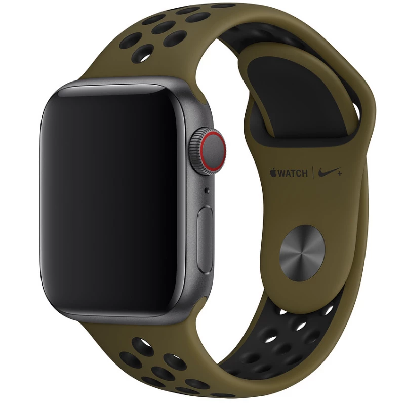 

Силіконовий ремінець Sport+ для Apple watch 38mm / 40mm (Khaki / Black)