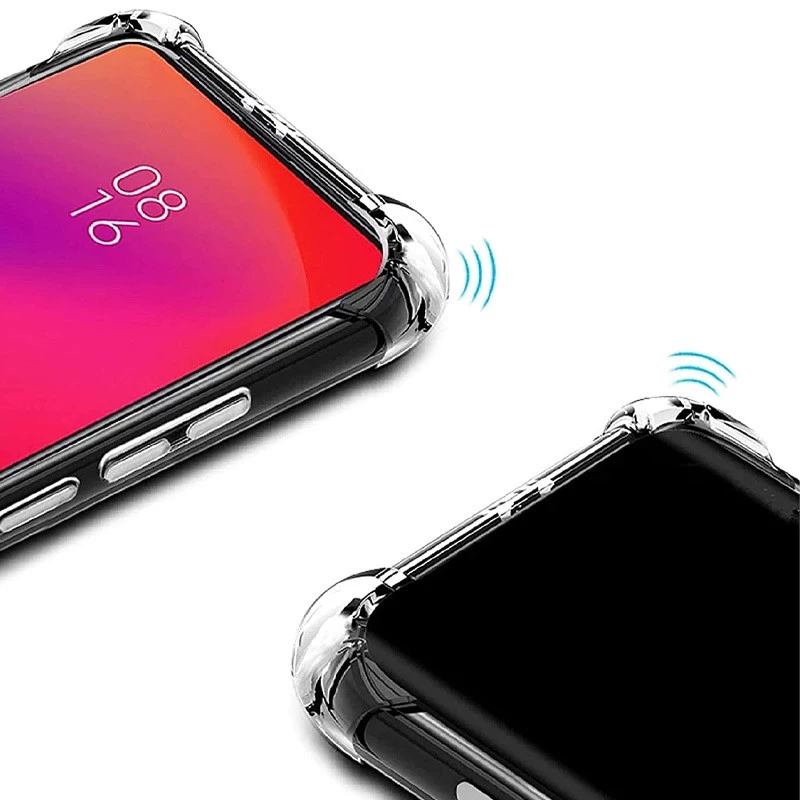 Ультратонкий силиконовый чехол GETMAN с крытыми бортами для Oppo A52 / A72 / A92 – Бесцветный (прозрачный). Фото 5 из 9