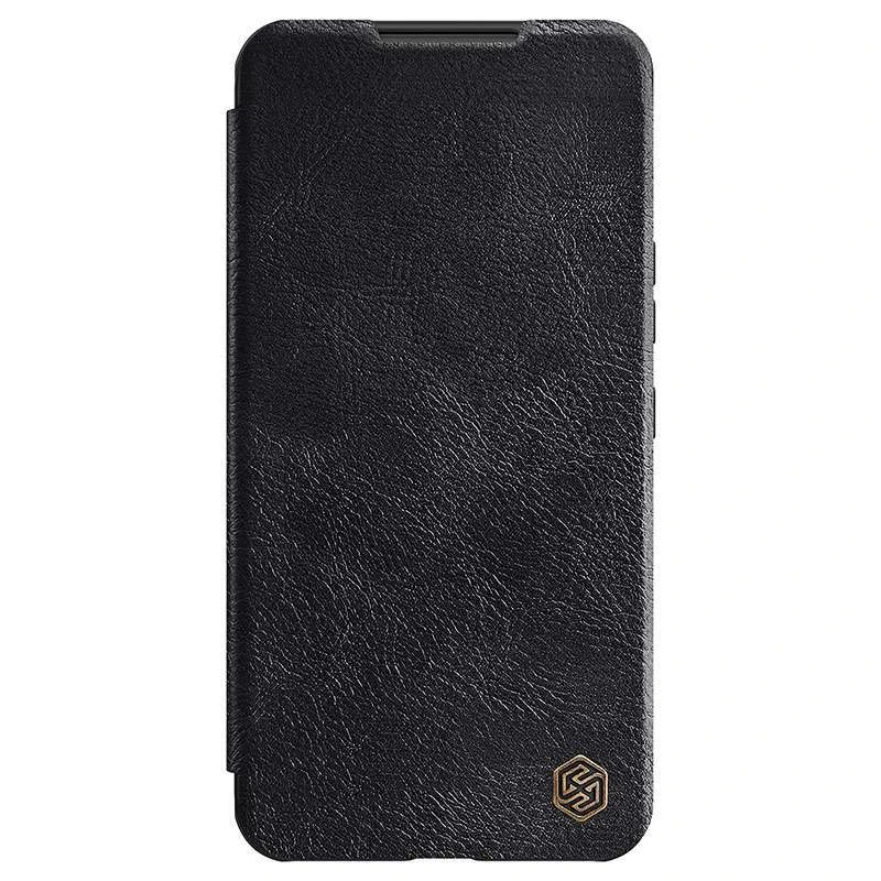 

Кожаный чехол (книга) Nillkin Qin Pro со шторкой для камеры для Samsung Galaxy S23 (Черный), Чорний