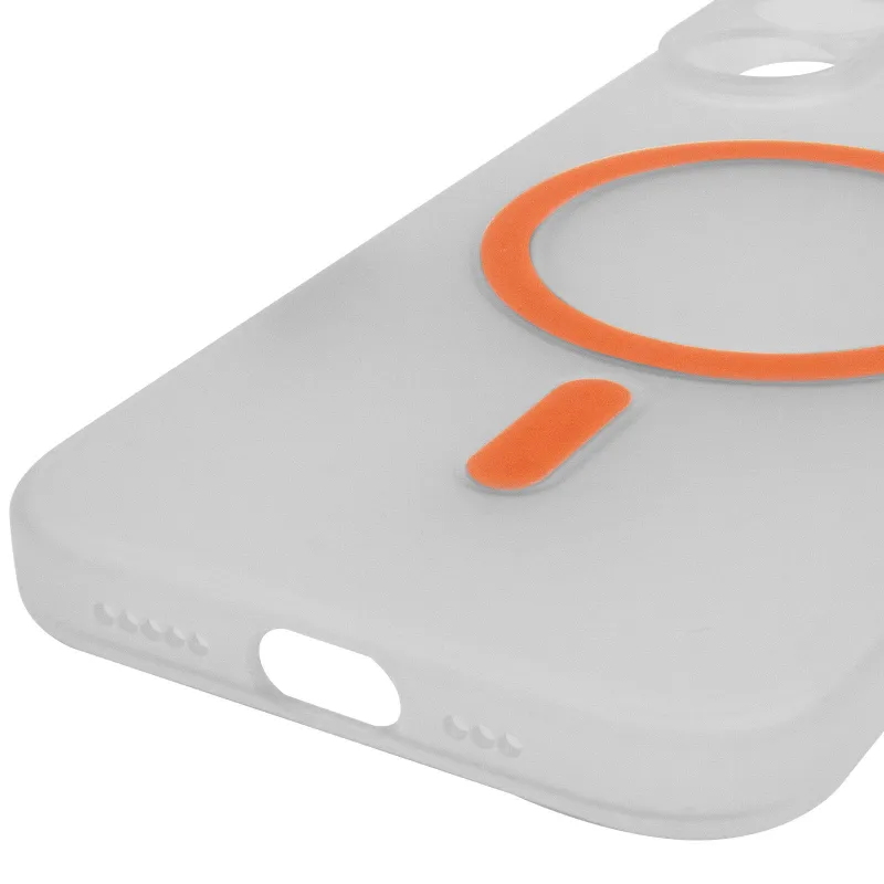 Чехол PC Slim Matte with MagSafe (camera button) для Apple iPhone 17 (6.3") – Orange. Фото 7 из 7