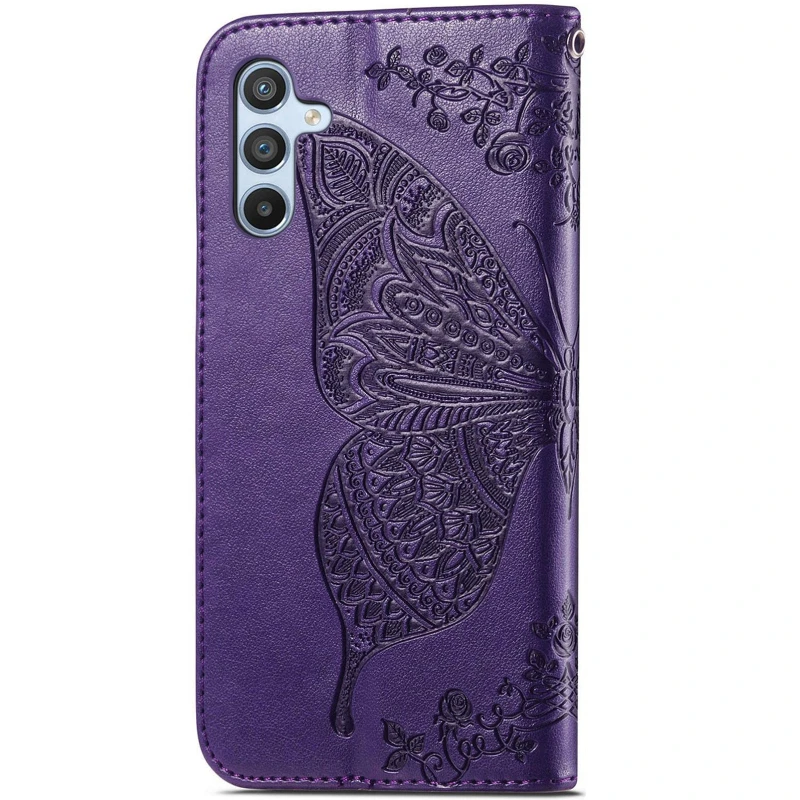 Кожаный чехол-книжка Butterfly Pattern для Samsung Galaxy A36 5G – Purple. Фото 2 из 4