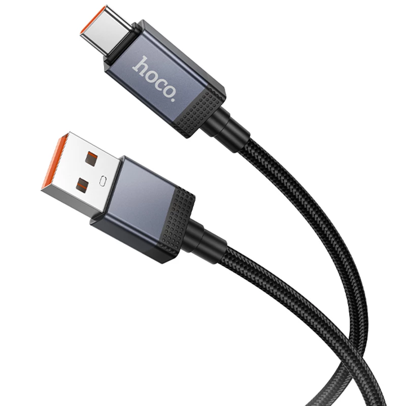 Дата кабель Hoco X118 Generous with display USB to Type-C 5A (1m) – Black. Фото 2 из 6
