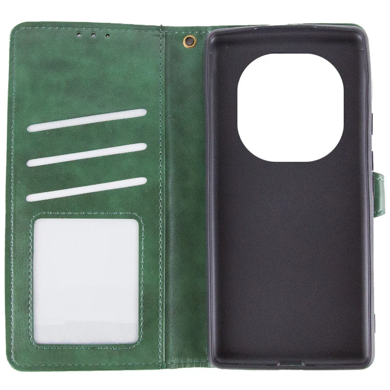Чохол-книжка GETMAN галант на Xiaomi Redmi Note 14 Pro 5G – Зелений. Фото 6 з 7
