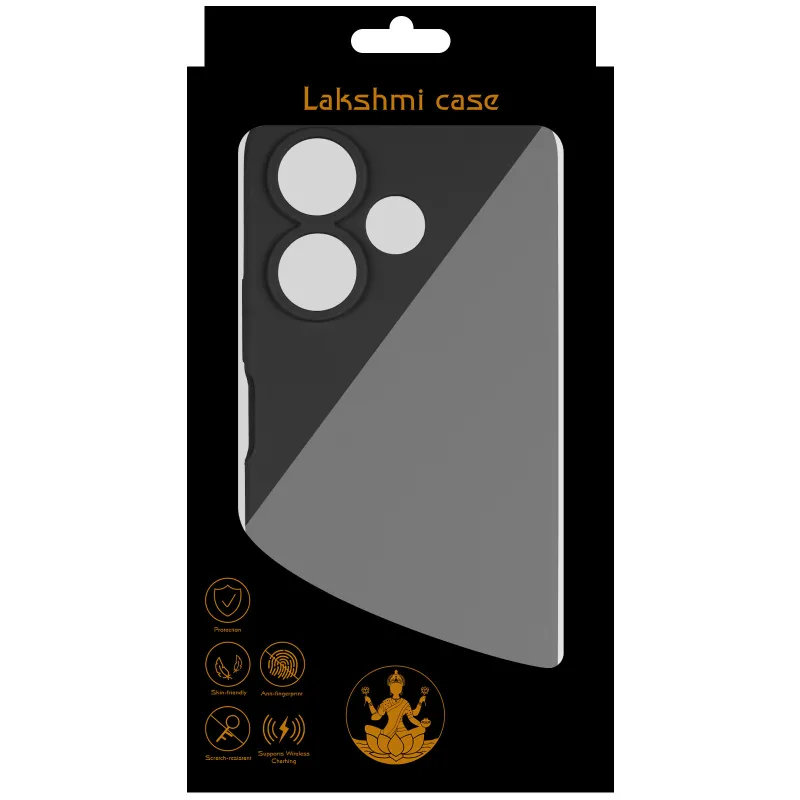 Чехол Silicone Case Lakshmi Premium з закритою камерою на Xiaomi Poco M6 4G – Черный / Black. Фото 9 из 9