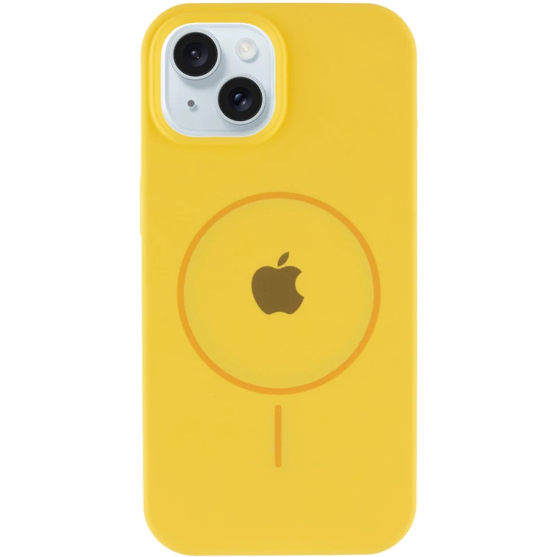 Чехол Silicone Armor Max with MagSafe для Apple iPhone 15 Plus (6.7") – Желтый / Yellow. Фото 3 из 6
