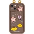Силиконовый чехол Funny Toys with Ears для Apple iPhone 15 (6.1") – Brown. Фото 3 из 6