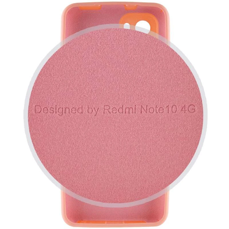 Чохол Silicone Case з закритим низом та захистом камери на Xiaomi Redmi Note 10 / Note 10s – Рожевий / Pudra. Фото 3 з 4