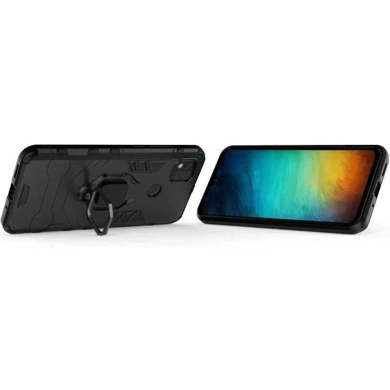 Протиударний чохол Transformer з кільцем на Xiaomi Redmi 9C – Чорний / Soul Black. Фото 5 Протиударний чохол Transformer з кільцем на Xiaomi Redmi 9C – Чорний / Soul Black. Фото 5 з 6