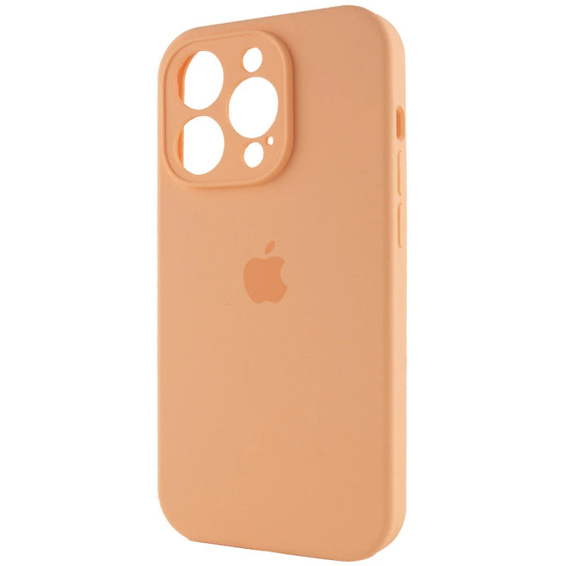 Чехол Silicone Case с защитой камеры для Apple iPhone 15 Pro Max (6.7") – Оранжевый / Cantaloupe. Фото 3 из 7