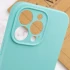 Чохол з захистом камери Silicone Case для Apple iPhone 16 Pro – Бірюзовий / Marine Green. Фото 4 з 4