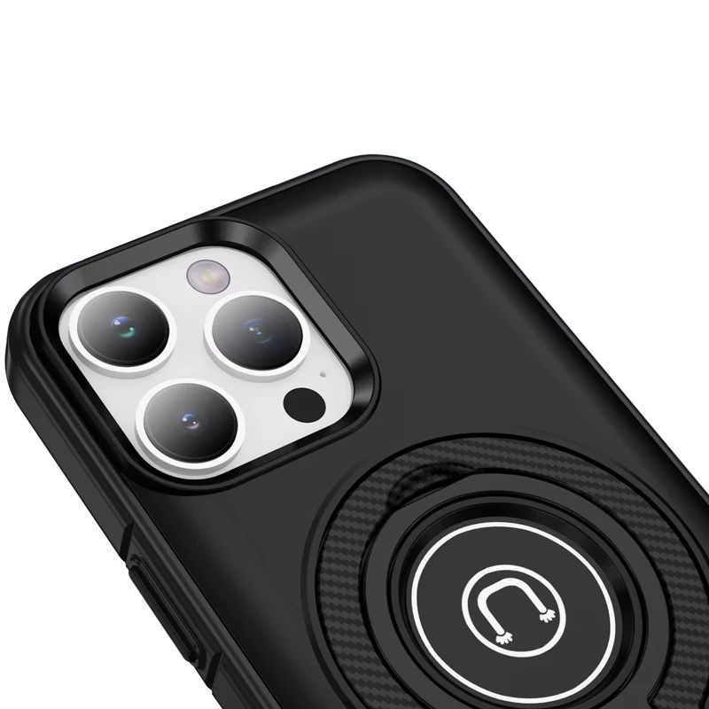 TPU+Textured PC Magnet для Apple iPhone 14 Pro Max (6.7") – Black. Фото 3 з 5