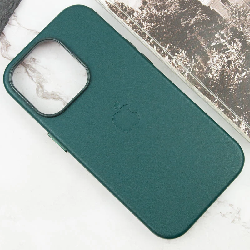 Шкіряний чохол Silicone Case Premium з MagSafe and Animation на Apple iPhone 14 Pro Max (6.7") – Forest Green. Фото 5 з 9