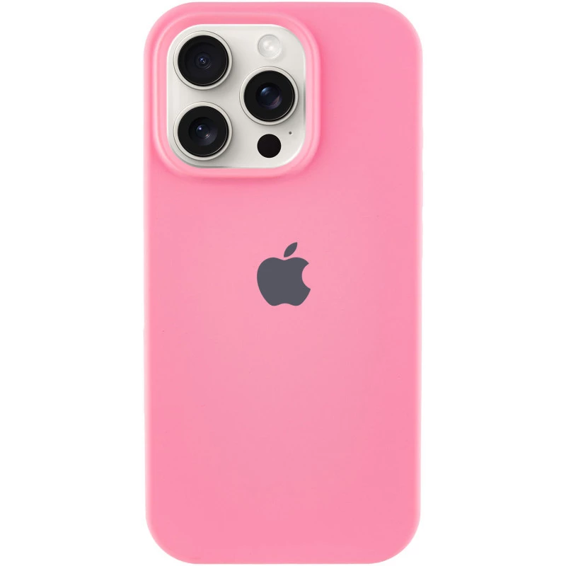 Чехол Silicone Case с закрытым низом для Apple iPhone 15 Pro Max (6.7") – Розовый / Pink. Фото 3 из 11