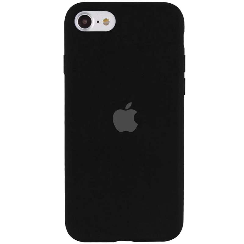 

Чехол Silicone Case с закрытым низом для Apple iPhone SE (2020) (Черный / Black), Чорний / black