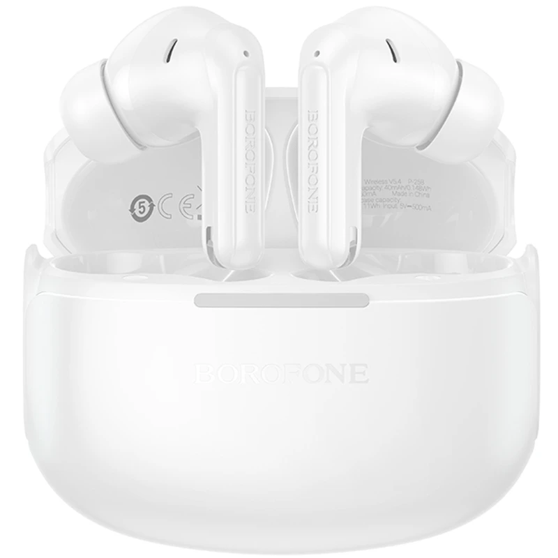 Бездротові TWS навушники Borofone FQ9 Peaceful – White. Фото 3 з 3