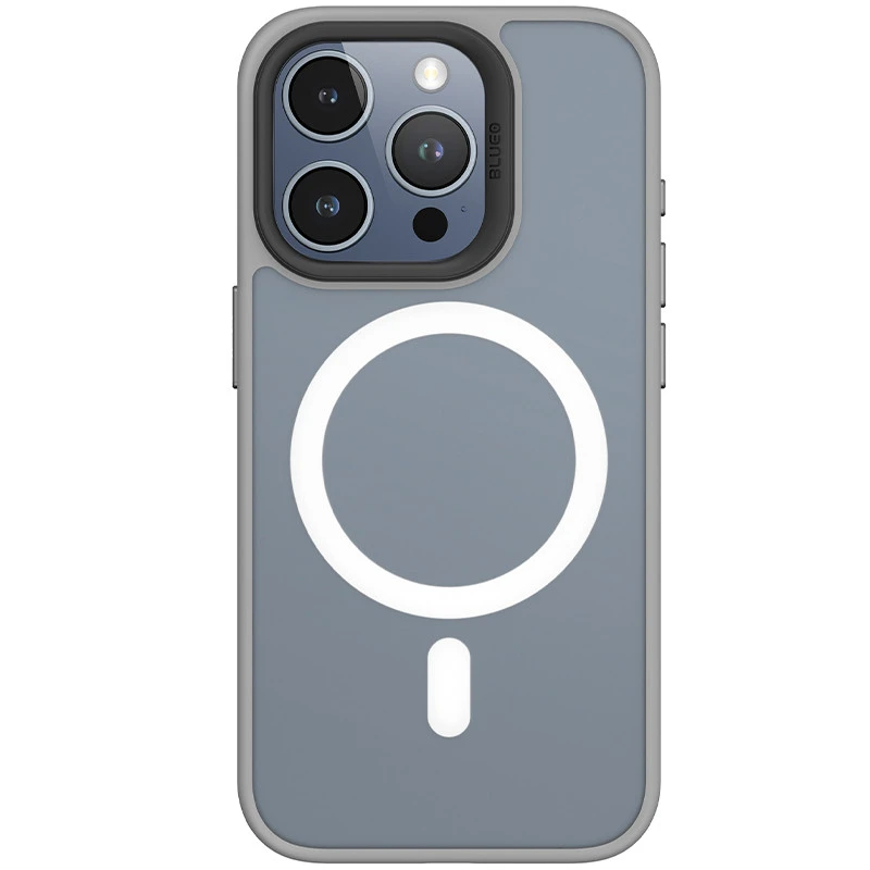 TPU+PC чохол Blueo Skin Friendly Frosted with MagSafe для Apple iPhone 15 Pro (6.1") – Сірий / Grey. Фото 1 з 7