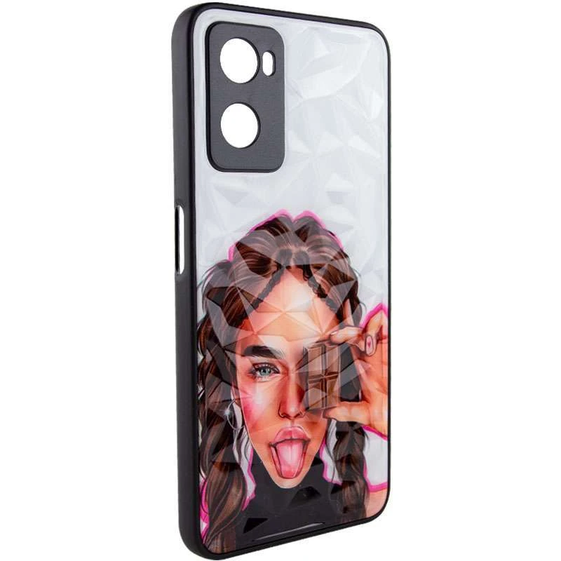 Стеклянный чехол Prisma Ladies на Oppo A57s – Chocolate. Фото 2 из 5