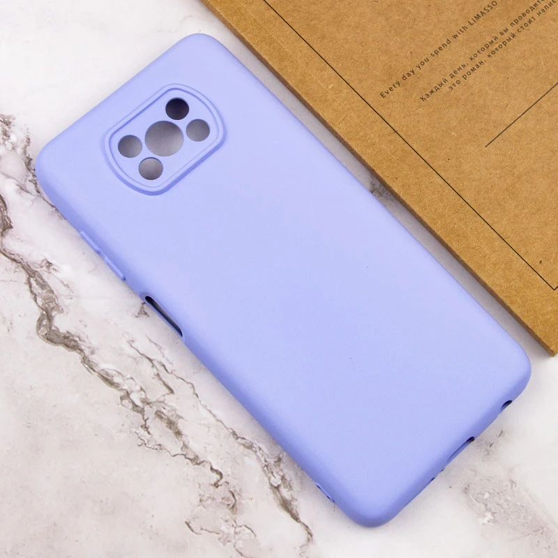 Чехол Silicone Case Lakshmi Premium з закритою камерою на Xiaomi Poco X3 NFC / Poco X3 Pro – Сиреневый / Dasheen. Фото 3 из 3