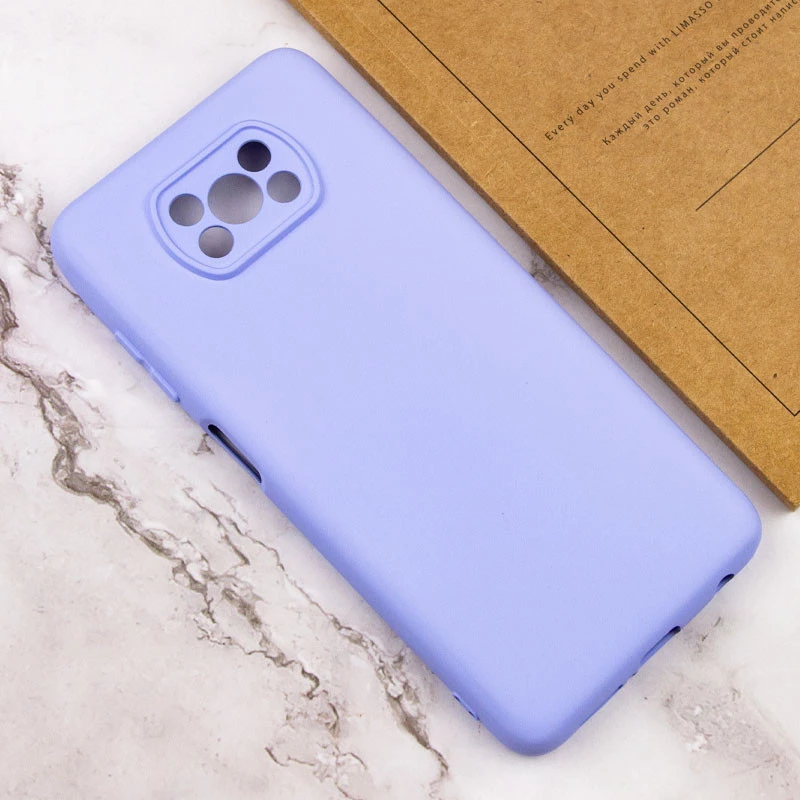 Чохол Silicone Case Lakshmi Premium з закритою камерою на Xiaomi Poco X3 NFC / Poco X3 Pro – Бузковий / Dasheen. Фото 3 з 3