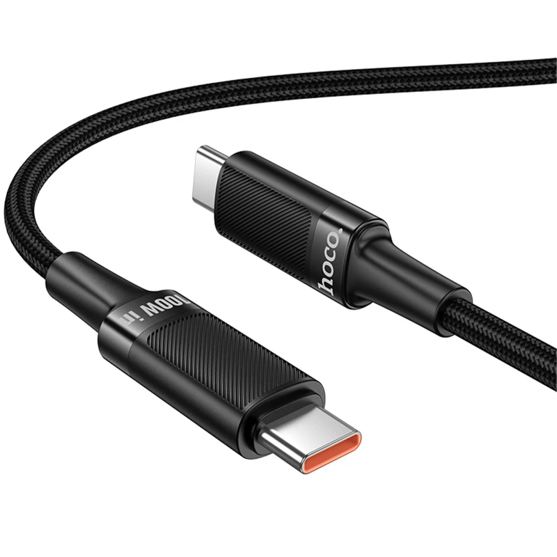 Дата кабель Hoco U153 Extreme Type-C to Type-C 100W (1.2m) – Black. Фото 4 з 6