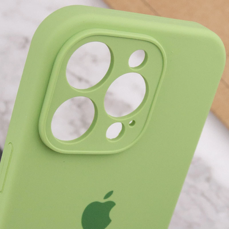 Чехол Silicone Case с защитой камеры для Apple iPhone 15 Pro (6.1") – Мятный / Mint. Фото 7 из 7