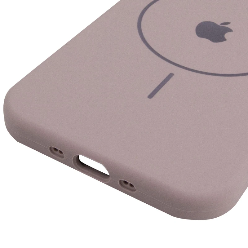 Чохол Silicone Case Full Protective (AA) V2 with MagSafe для Apple iPhone 17 (6.3") – Сірий / Lavender. Фото 10 з 11
