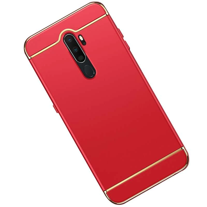 

Пластикова накладка з хромом на Oppo A5 (2020) / Oppo A9 (2020) (Червоний)