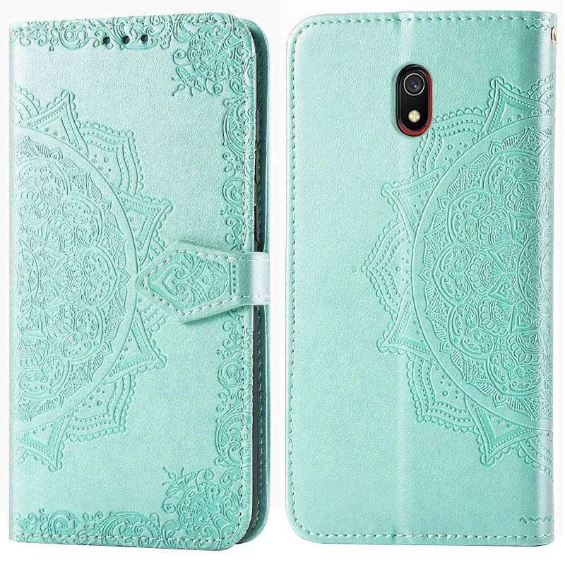 Шкіряний чохол-книжка Art Case з візитницею для Xiaomi Redmi 8a – Бірюзовий. Фото 2 з 7