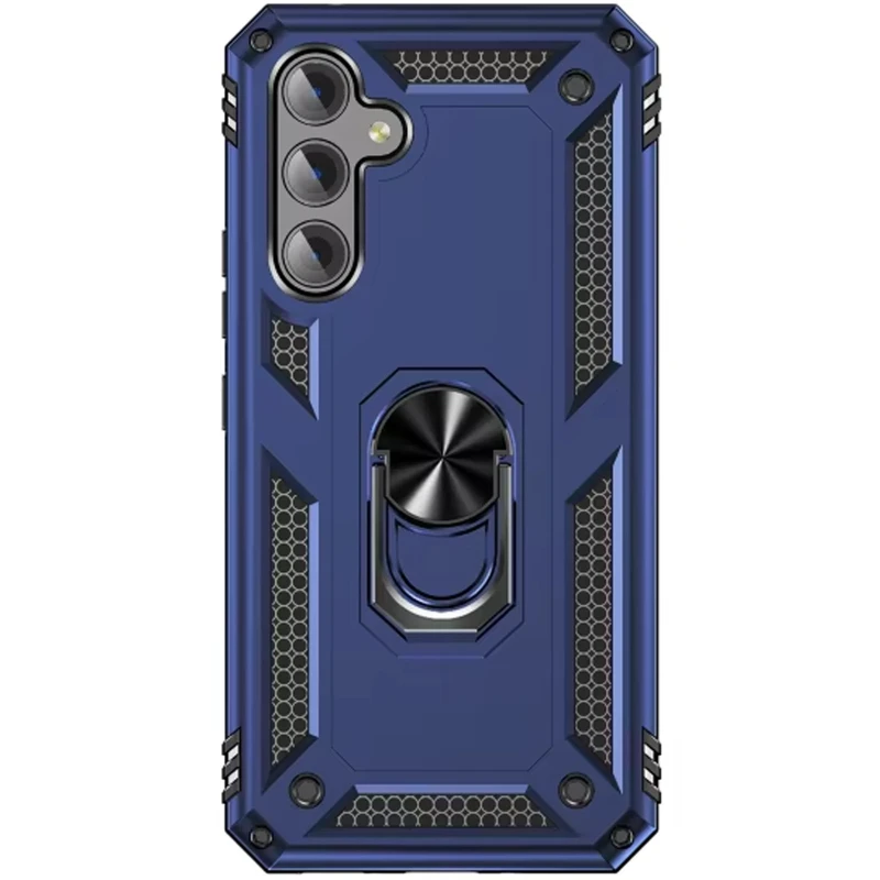 Протиударний чохол Serge Ring з кільцем на Samsung Galaxy A57 5G – Темно-синій. Фото 5 з 8