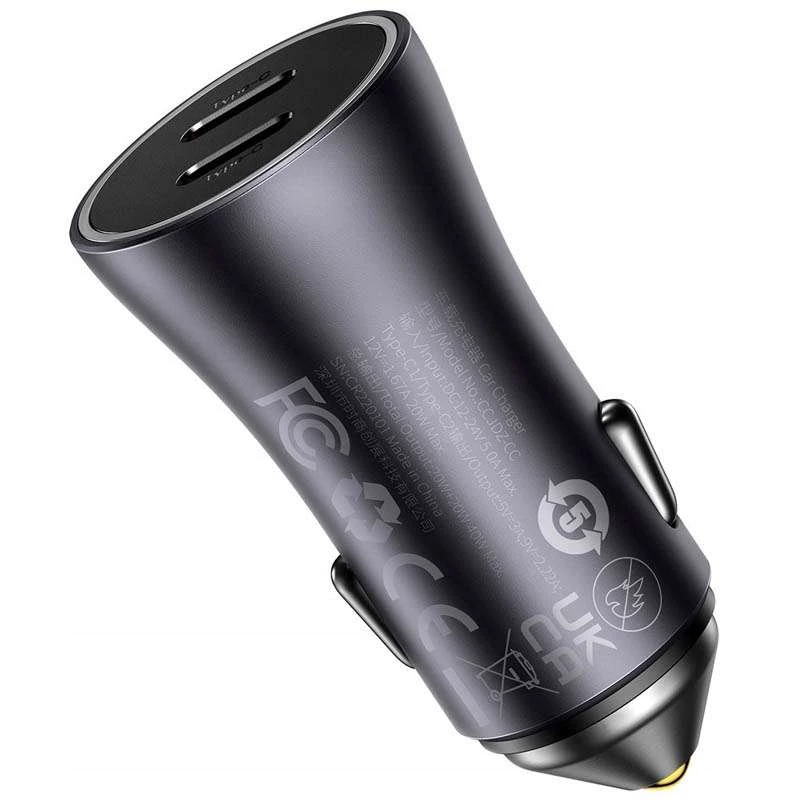 АЗУ Baseus Golden Contactor Pro Dual Type-C+Type-C 40W – Темно-серый. Фото 2 из 6