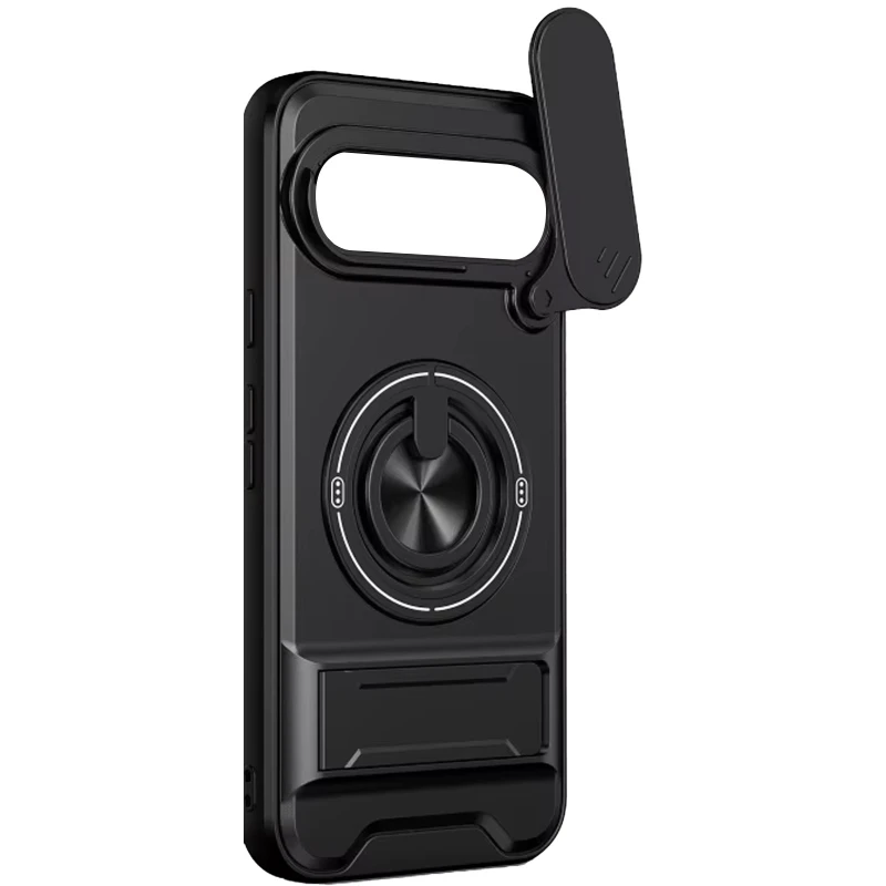 Ударостійкий чохол Camshield StandRing case для Google Pixel 10a – Black. Фото 1 з 2
