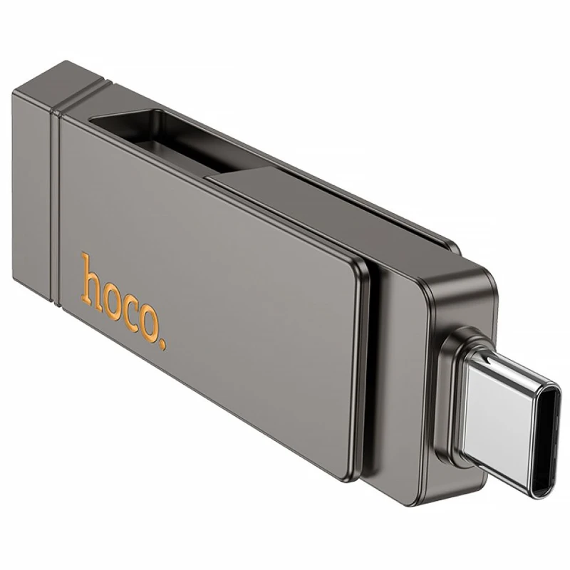 Флеш-накопичувач Hoco UD15 2in1 Type-C USB 3.2 - 32GB – silver. Фото 2 з 5